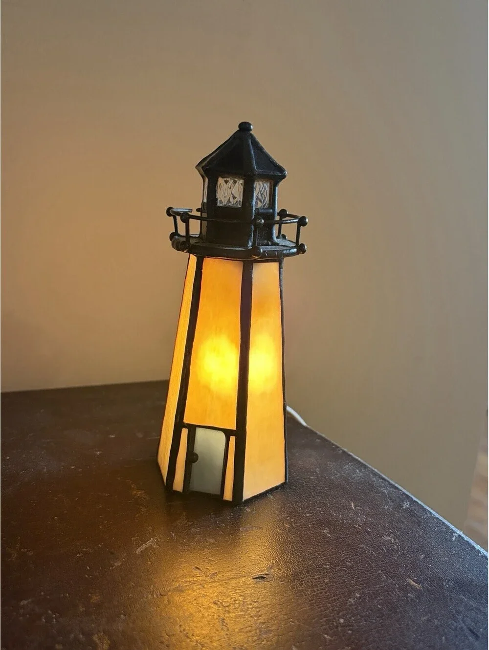 Lighthouse Stained Glass Night Light Lamp 6
